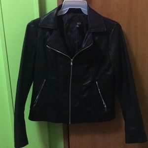 Black leather jacket